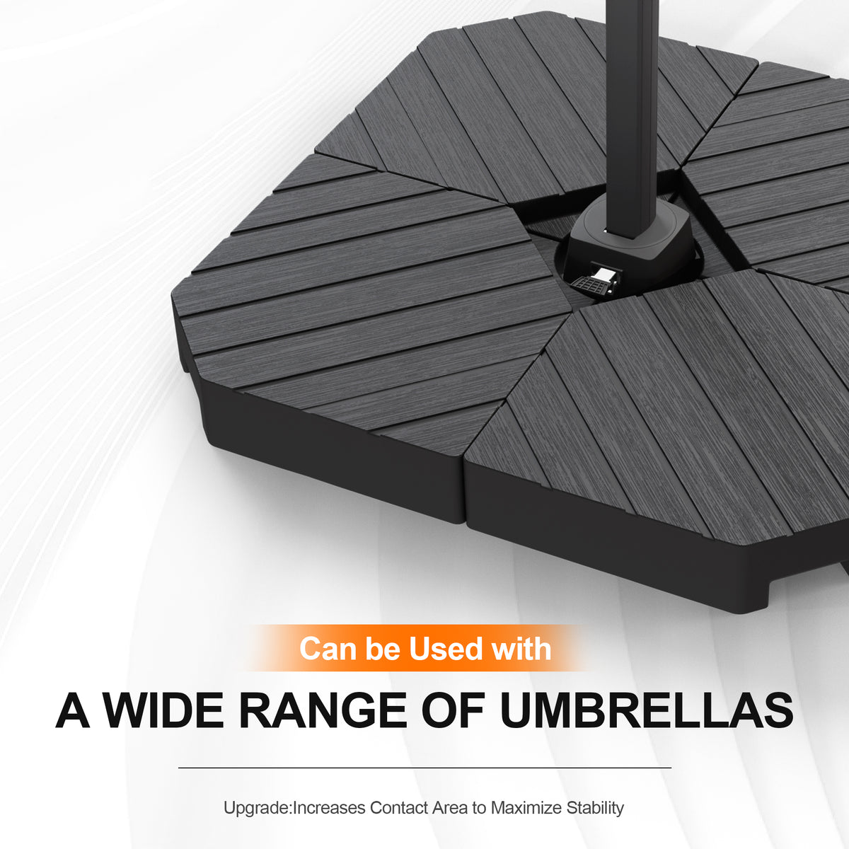 Patioslife 200kg Large Base for Aegis Series 2-Tier Cantilever Umbrella-4pcs