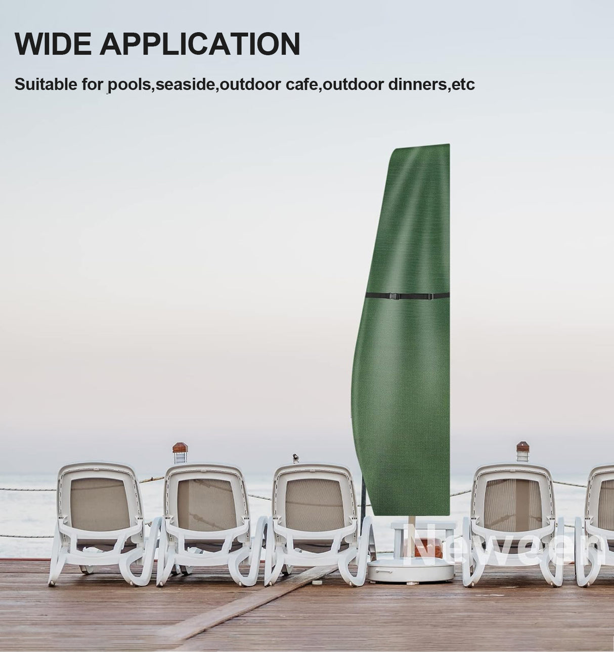 Patioslife™ | Cantilever Parasol Cover with Rod – Heavy Duty Waterproof & Windproof Umbrella Cover, Fits 2-3m Outdoor Parasols, with Storage Bag