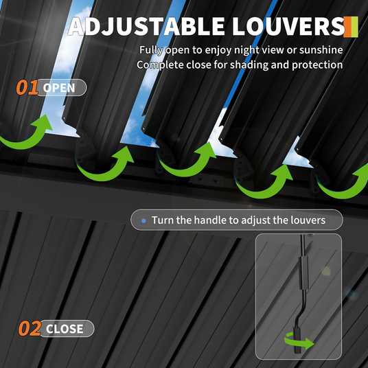 Patioslife Atlantic™,Pergola,Aluminium,Adjustable Roof Panels,LED Lighting System,Contemporary Design,3x6m,Outdoor Shelter,Garden Living,Backyard Patio,Outdoor Entertaining,Dining Area Cover,Modern Outdoor Furniture,Luxury Patio Structure,Weatherproof,Sunshade & Rain Protection,Architectural Design,Patioslife Atlantic Series,Premium Outdoor Living,adjustable louvers