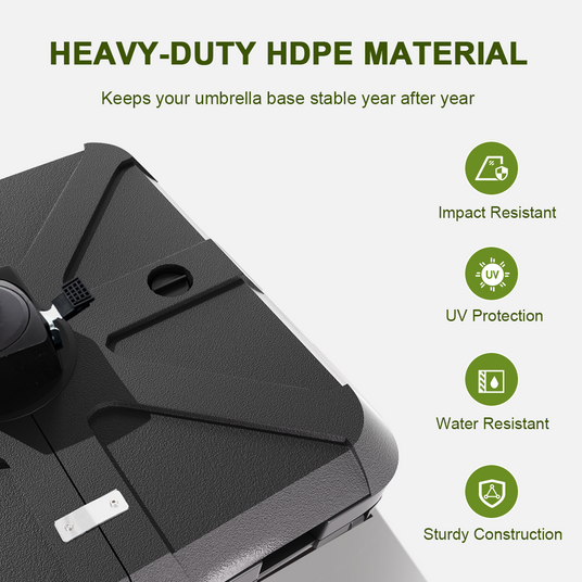 Patioslife,Umbrella Wheels Base,115–200kg Capacity,Heavy-Duty Outdoor Stand,Refillable HDPE Weights,Patio Umbrella Base,Garden Parasol Stand,Poolside Stability Support,Weather-Resistant,Durable Construction,Easy Mobility,Lockable Wheels,Modern Outdoor Furniture,Luxury Patio Accessory,Contemporary Design,Premium Outdoor Living