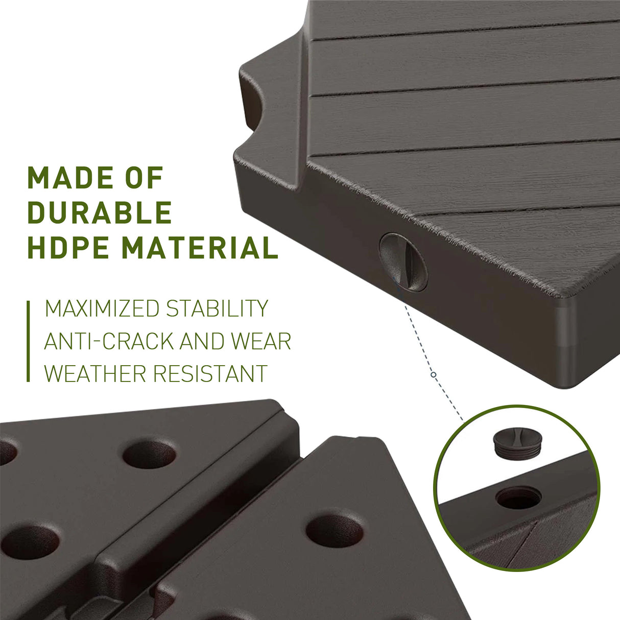 Patioslife 160kg Medium Base for Aegis Pro™ 10ft Round Cantilever Umbrella-4pcs