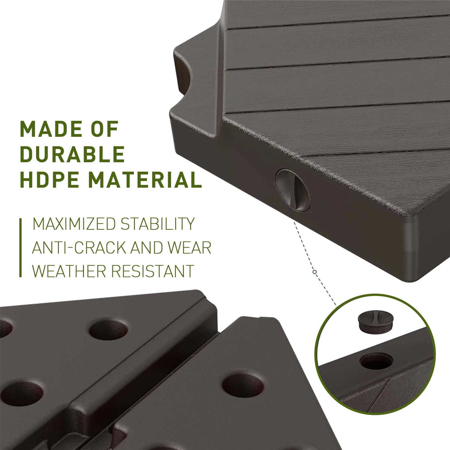 Patioslife 160kg Medium Base for Aegis Pro™ 10ft Round Cantilever Umbrella-4pcs