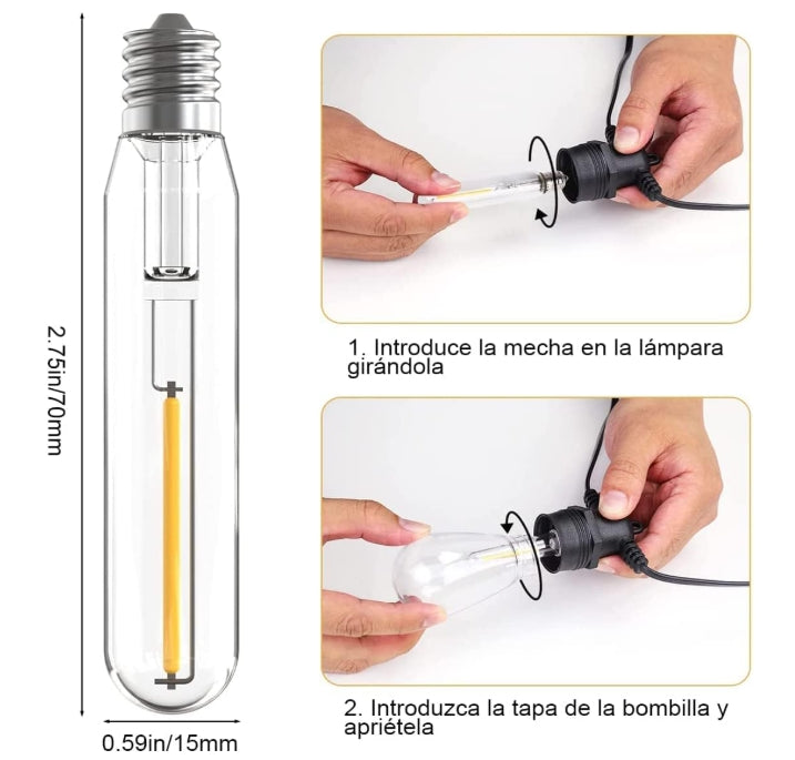 Patioslife™| 16M Waterproof Outdoor String Lights – 53FT LED Patio Lights with Shatterproof S14 Bulbs