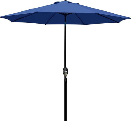 Patioslife Outdoor Market Breeze™ Patio Outdoor Umbrella with 8 Sturdy Ribs  Push Button Tilt and Crank