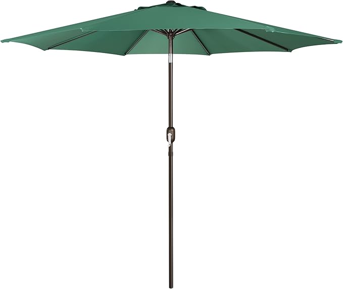 Patioslife Outdoor Market Breeze™ Patio Outdoor Umbrella with 8 Sturdy Ribs Push Button Tilt and Crank