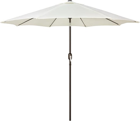 Patioslife Outdoor Market Breeze™ Patio Outdoor Umbrella with 8 Sturdy Ribs  Push Button Tilt and Crank