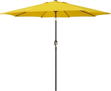 Patioslife Outdoor Market Breeze™ Patio Outdoor Umbrella with 8 Sturdy Ribs  Push Button Tilt and Crank