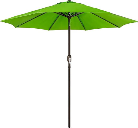 Patioslife Outdoor Market Breeze™ Patio Outdoor Umbrella with 8 Sturdy Ribs  Push Button Tilt and Crank