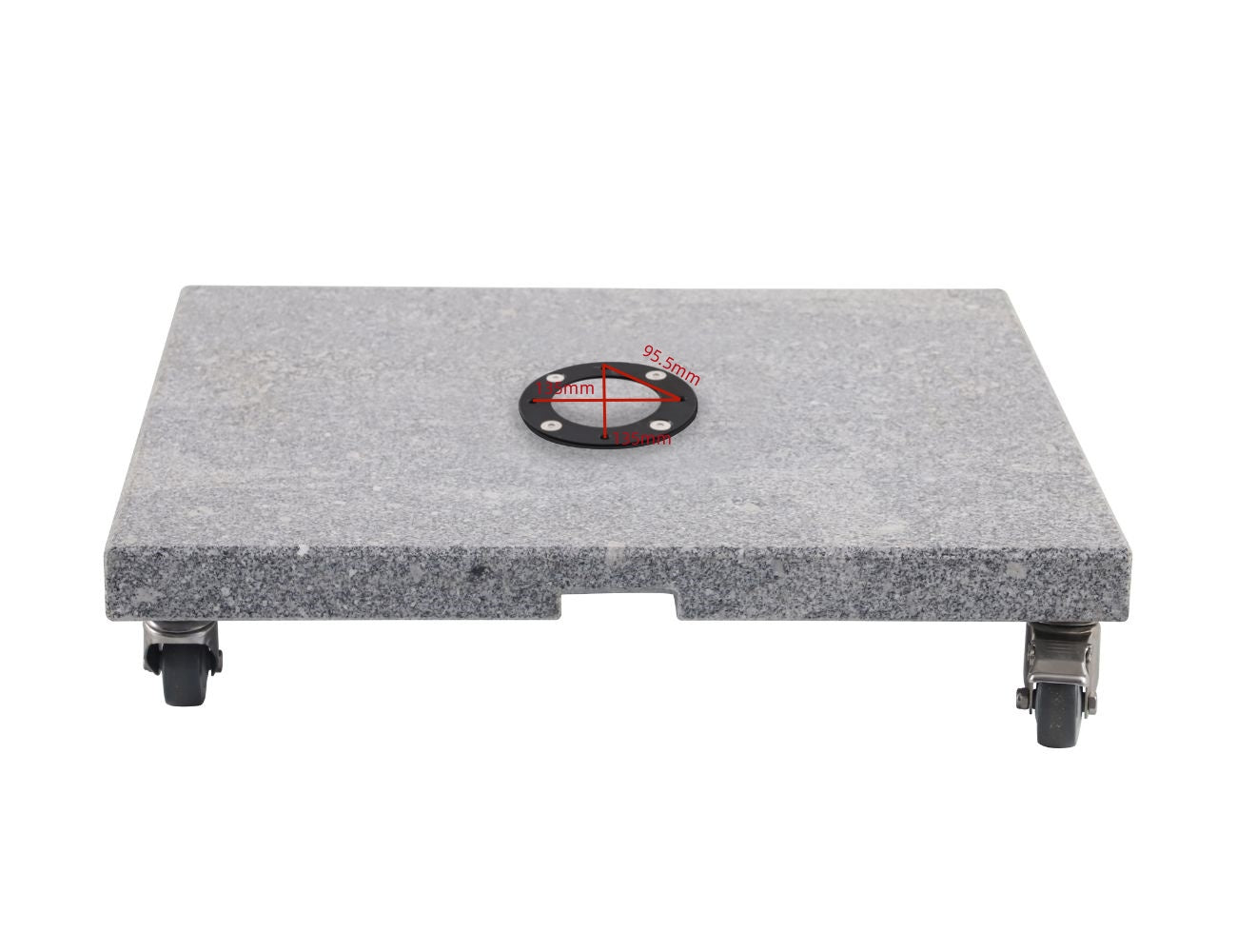 Patioslife | 100 kg Granite Umbrella Base – Ultra‑Heavy Stone Stability for Large Outdoor Umbrellas