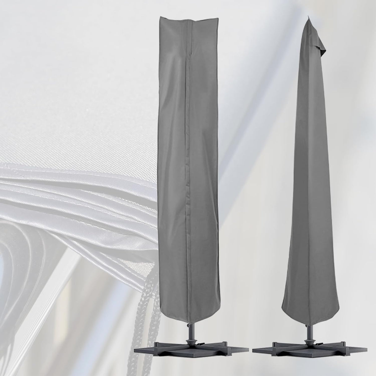 Patioslife All-Weather Patio Umbrella Cover – Waterproof, Dustproof, UV & Wind Resistant, Durable 600D Oxford Cloth, Fits Most Garden Umbrellas, All-Season Protection