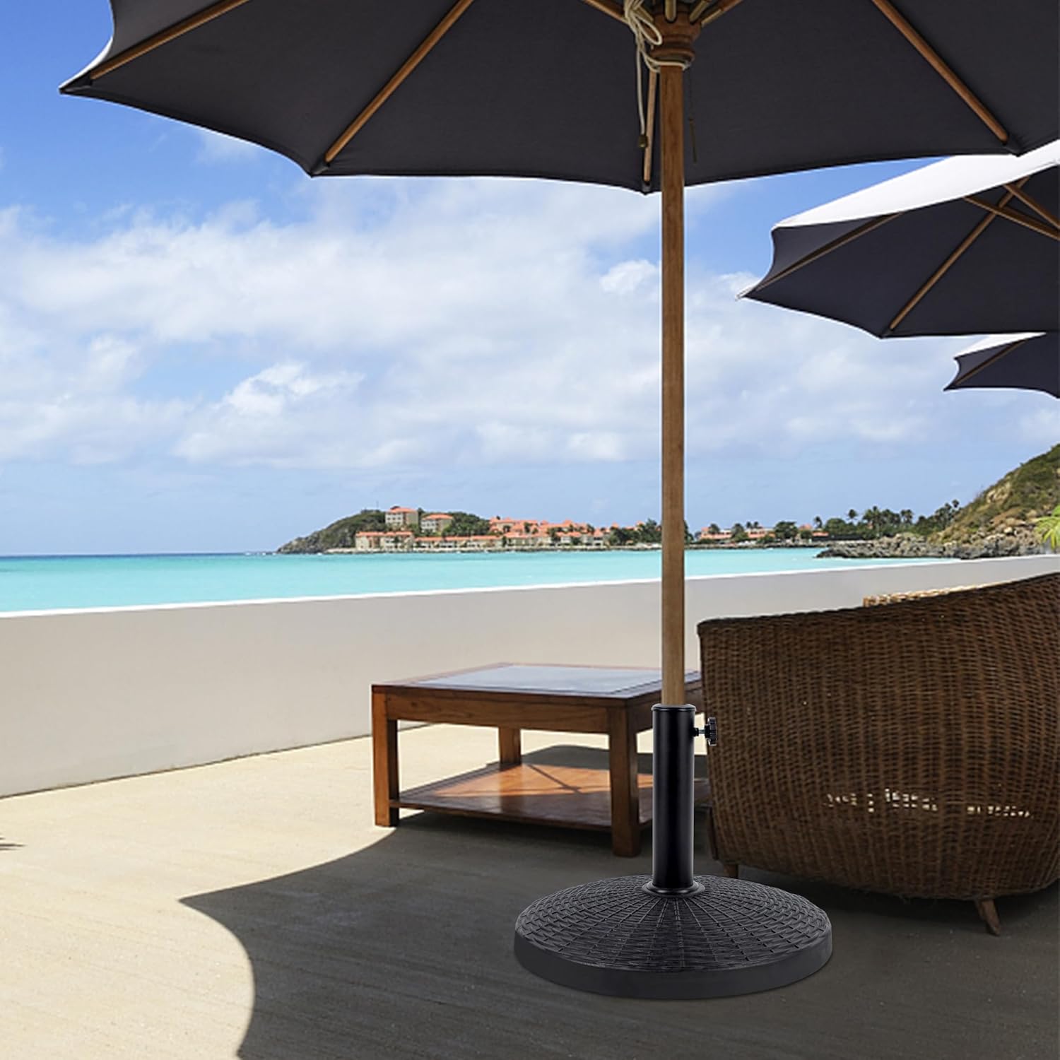 26.5 lbs Heavy Duty Patio Market Umbrella Base Stand for Market Breeze™ Series Umbrella