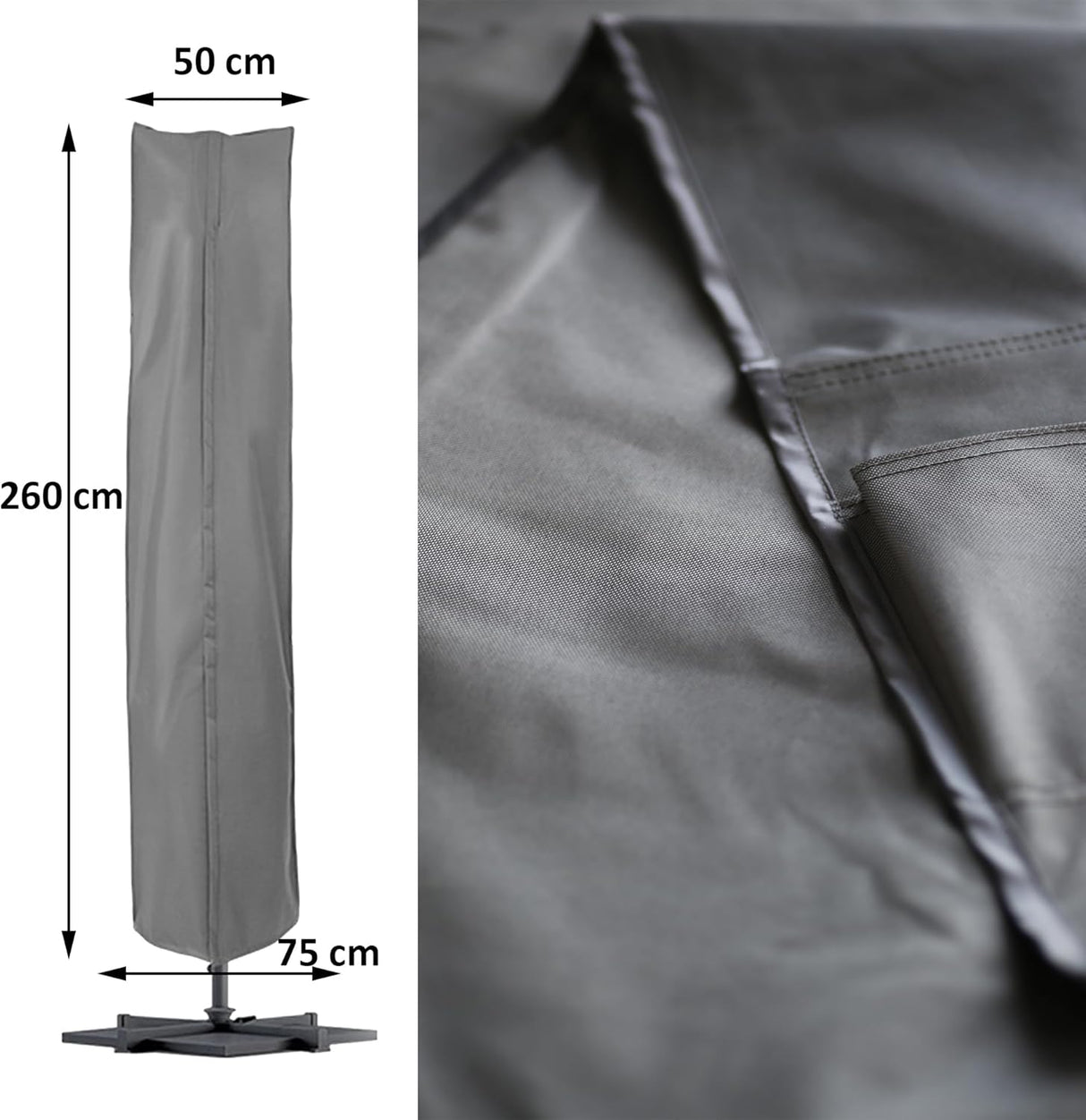 Patioslife All-Weather Patio Umbrella Cover – Waterproof, Dustproof, UV & Wind Resistant, Durable 600D Oxford Cloth, Fits Most Garden Umbrellas, All-Season Protection