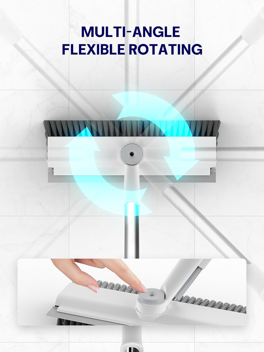 Pergola Cleaning Kit with Long Handle – 3-in-1 Scrub Brush, Heavy-Duty Stiff Bristles & Squeegee for Cleaning Louvered Roofs, Slats, Outdoor Panels & Patio Areas