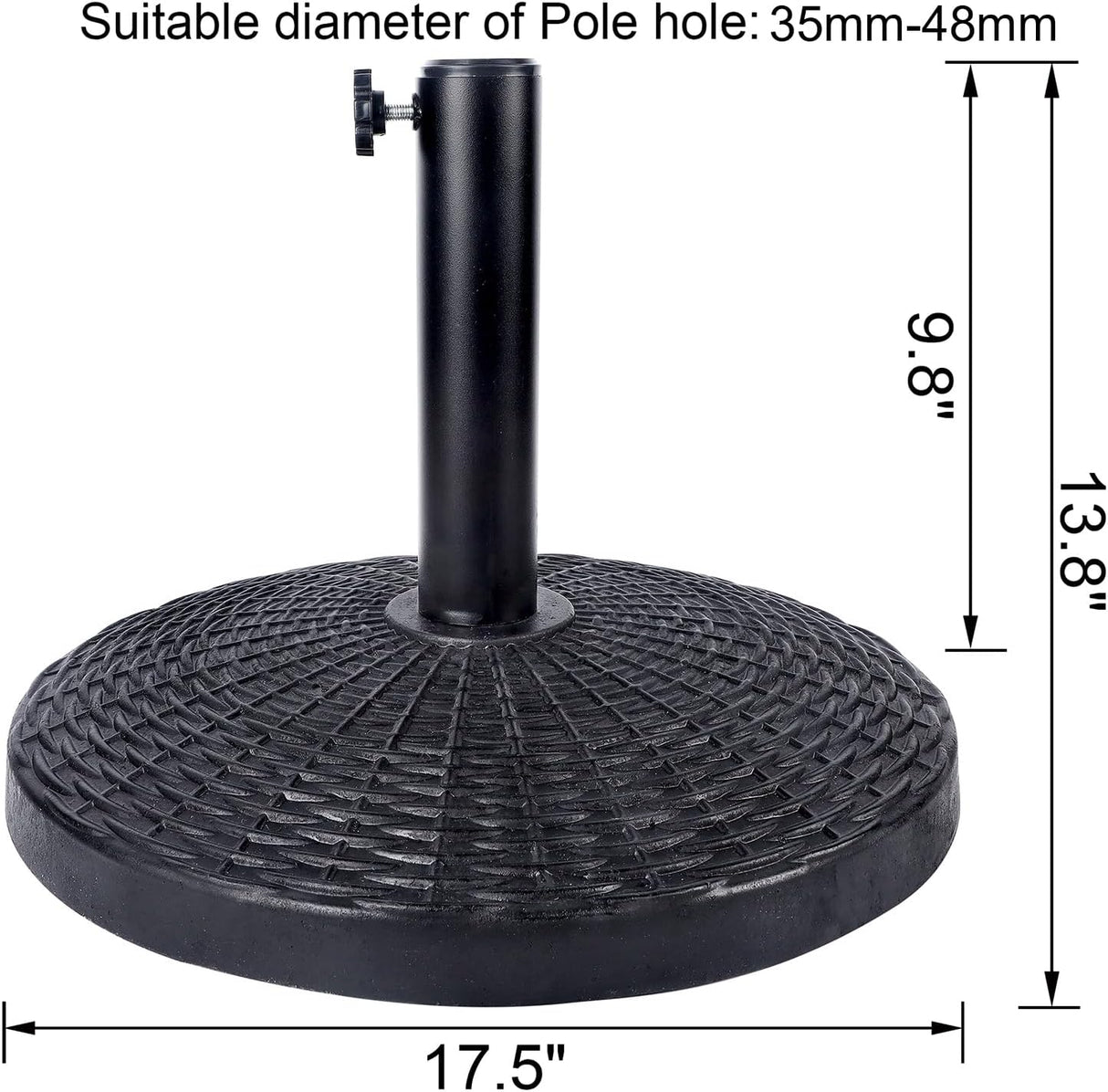 26.5 lbs Heavy Duty Patio Market Umbrella Base Stand for Market Breeze™ Series Umbrella