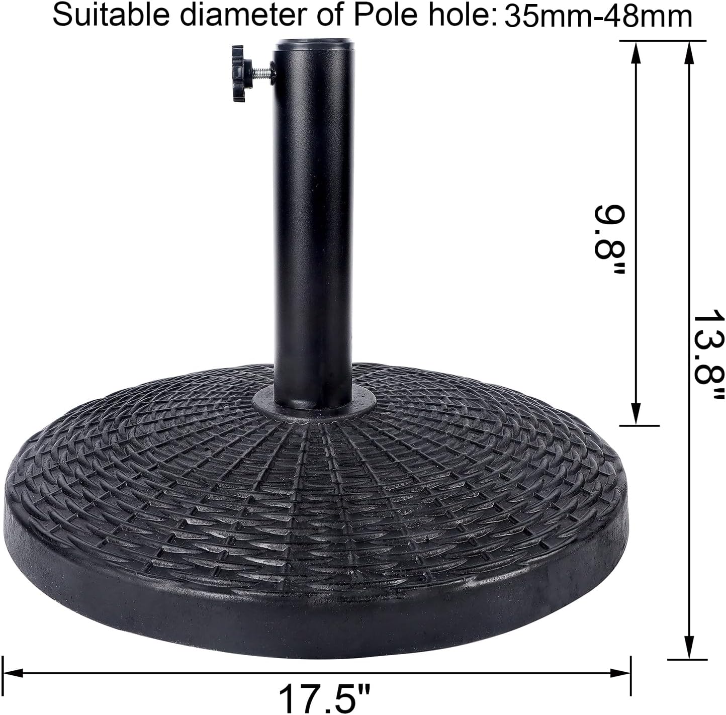 26.5 lbs Heavy Duty Patio Market Umbrella Base Stand for Market Breeze™ Series Umbrella