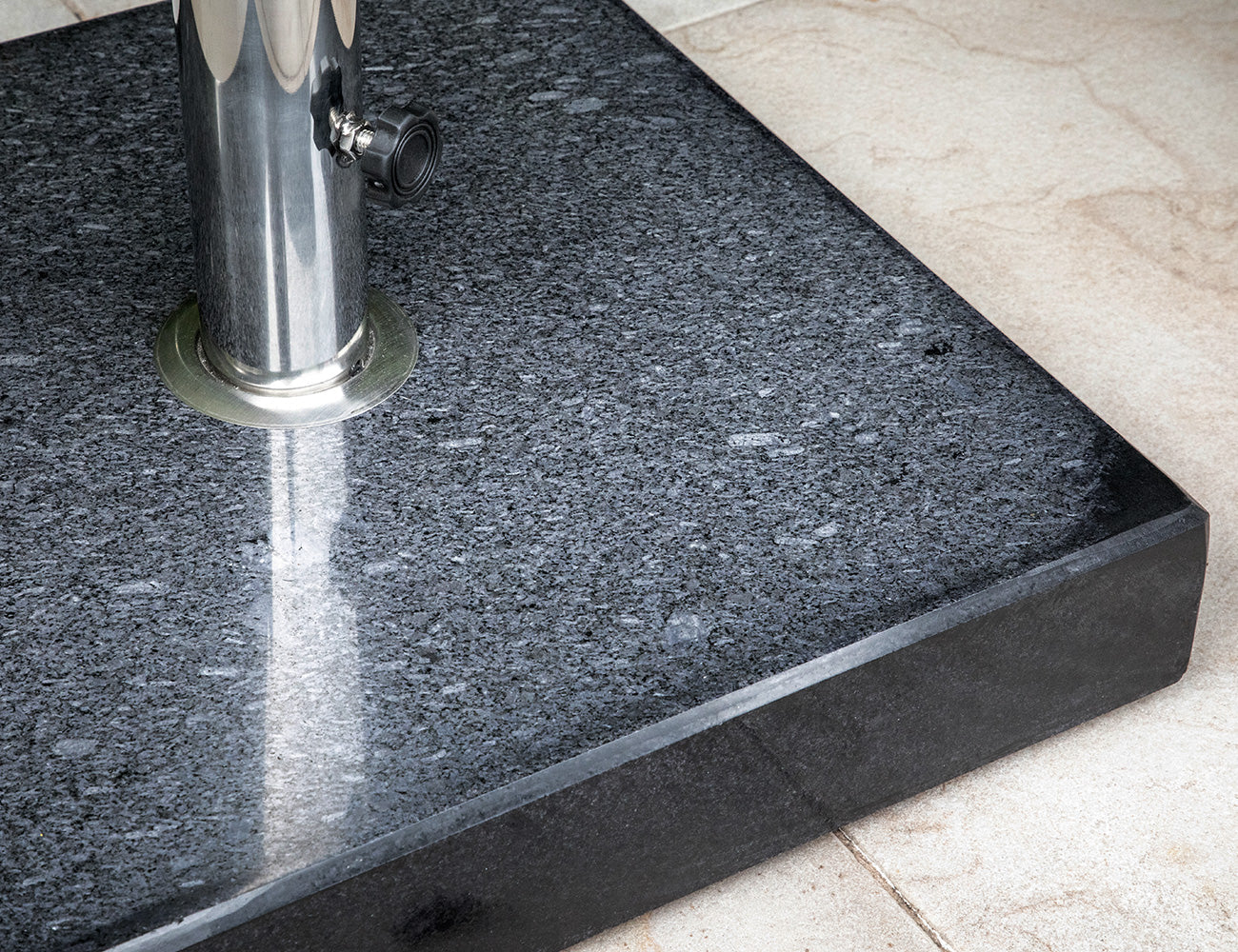 Patioslife Market Breeze™ | 40kg Granite Umbrella Base – Heavy-Duty Stability for Outdoor Umbrella - Black