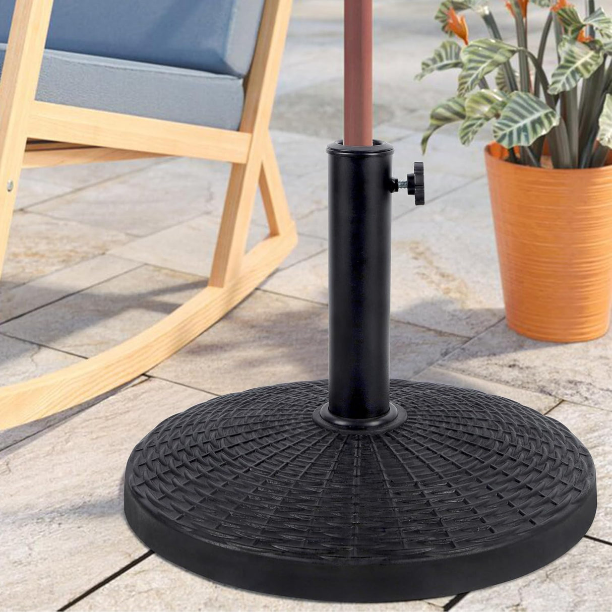 26.5 lbs Heavy Duty Patio Market Umbrella Base Stand for Market Breeze™ Series Umbrella