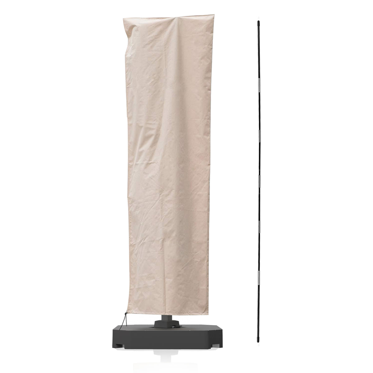 Patioslife Waterproof Outdoor Umbrella Cover – Anti-UV, Easy to Store, Fits Curved Cantilever and Straight Pole Parasols