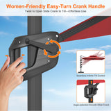 Patioslife Aegis Pro Cantilever Umbrella with Cross Base — Heavy-Duty Frame & Powder-Coated Aluminium Pole for Garden & Patio