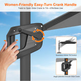 Patioslife Aegis Pro Cantilever Umbrella with Cross Base — Heavy-Duty Frame & Powder-Coated Aluminium Pole for Garden & Patio