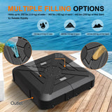 Umbrella Wheels Base 115–200kg, Heavy-Duty Outdoor Stand, Refillable HDPE Weights for Patio, Garden & Poolside Stability