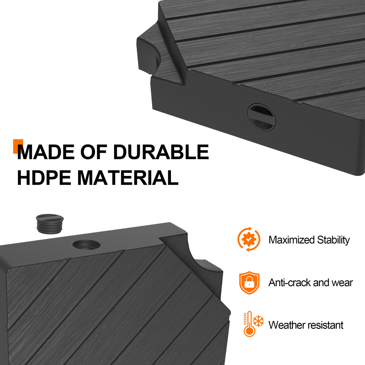 Patioslife 200kg Large Base for Aegis Series 2-Tier Cantilever Umbrella-4pcs