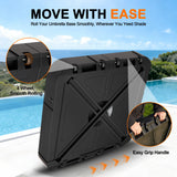 Umbrella Wheels Base 115–200kg, Heavy-Duty Outdoor Stand, Refillable HDPE Weights for Patio, Garden & Poolside Stability