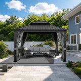 Patioslife Aluminium Carport with Steel Roof – Weatherproof Canopy for Cars, Motorbikes & Campervans
