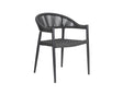 Patioslife™ | Aluminium and Rope Outdoor Patio Dining Chair – Modern Design, Comfortable and Durable, Perfect for Patios and Decks