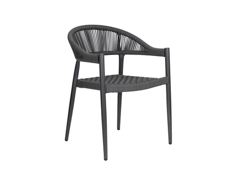 Patioslife™ | Aluminium and Rope Outdoor Patio Dining Chair – Modern Design, Comfortable and Durable, Perfect for Patios and Decks