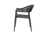Patioslife™ | Aluminium and Rope Outdoor Patio Dining Chair – Modern Design, Comfortable and Durable, Perfect for Patios and Decks