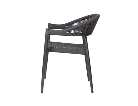 Patioslife™ | Aluminium and Rope Outdoor Patio Dining Chair – Modern Design, Comfortable and Durable, Perfect for Patios and Decks