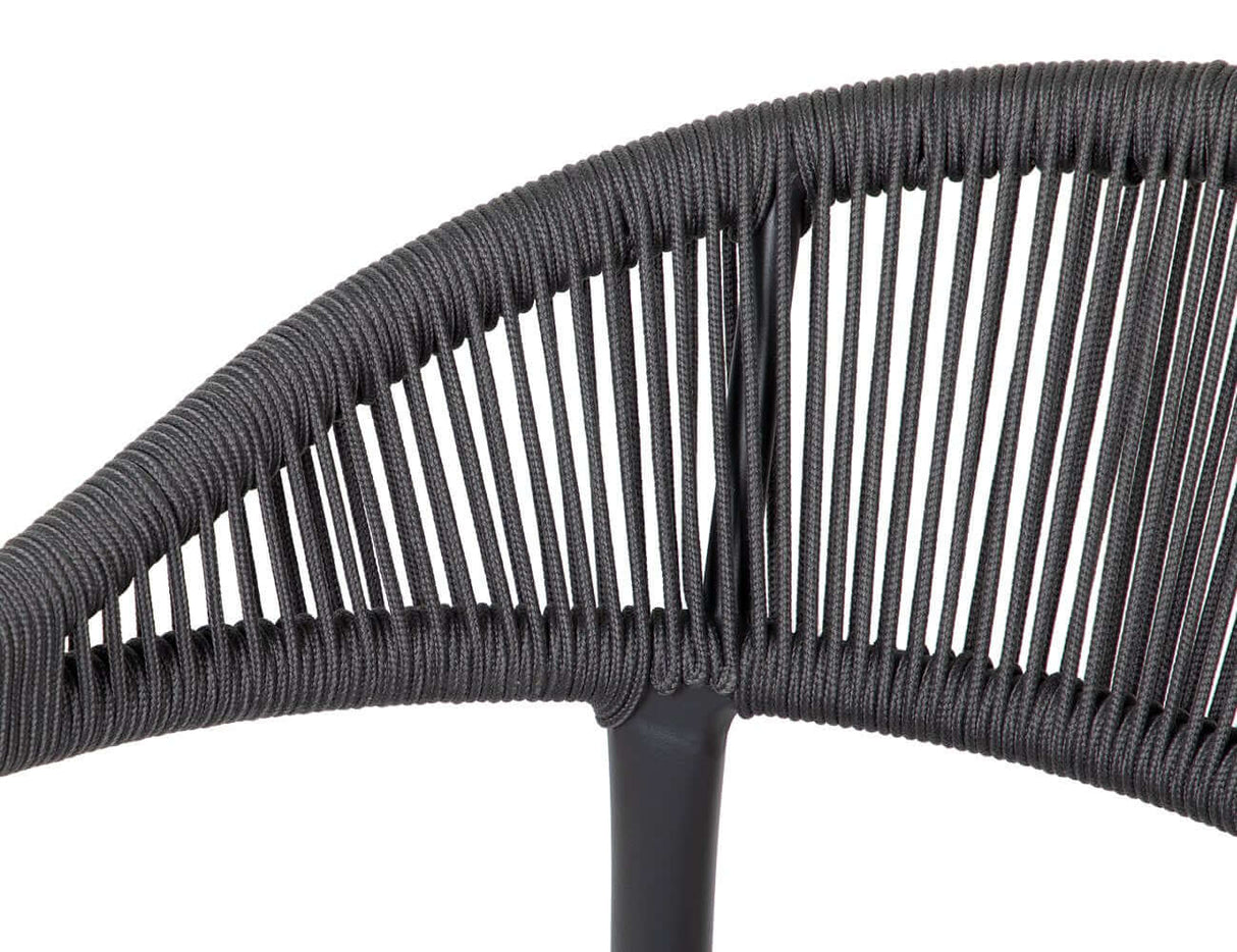 Patioslife™ | Aluminium and Rope Outdoor Patio Dining Chair – Modern Design, Comfortable and Durable, Perfect for Patios and Decks