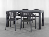 Patioslife™ | Aluminium and Rope Outdoor Patio Dining Chair – Modern Design, Comfortable and Durable, Perfect for Patios and Decks