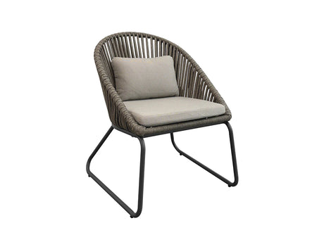Patioslife™ | Aluminium and Rope Outdoor Patio Dining Chair – Modern Design, Comfortable and Durable, Perfect for Patios and Decks