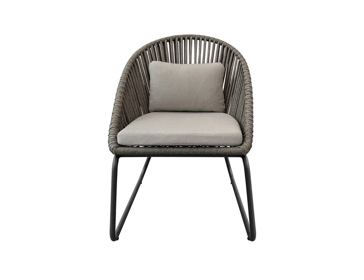 Patioslife™ | Aluminium and Rope Outdoor Patio Dining Chair – Modern Design, Comfortable and Durable, Perfect for Patios and Decks