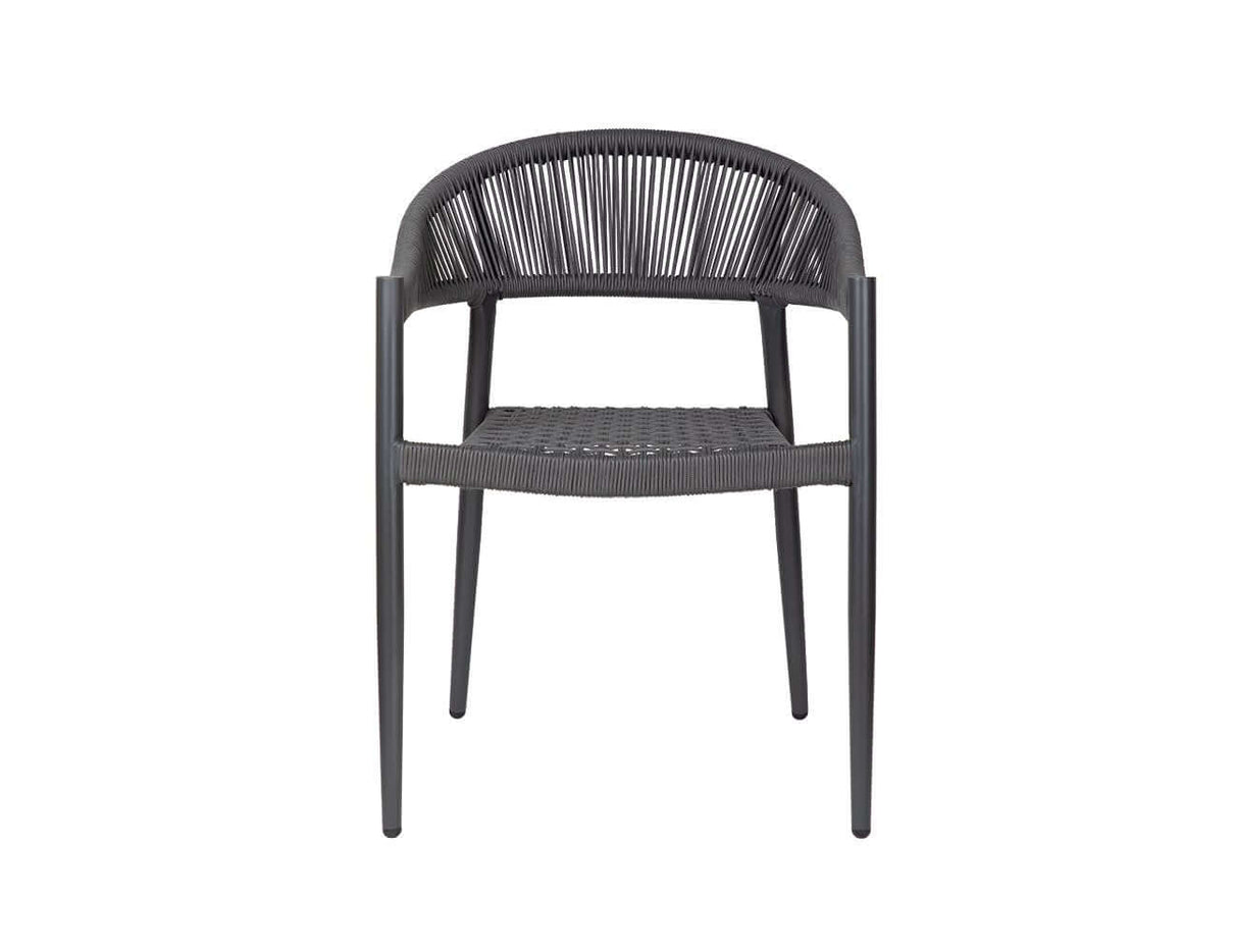 Patioslife™ | Aluminium and Rope Outdoor Patio Dining Chair – Modern Design, Comfortable and Durable, Perfect for Patios and Decks
