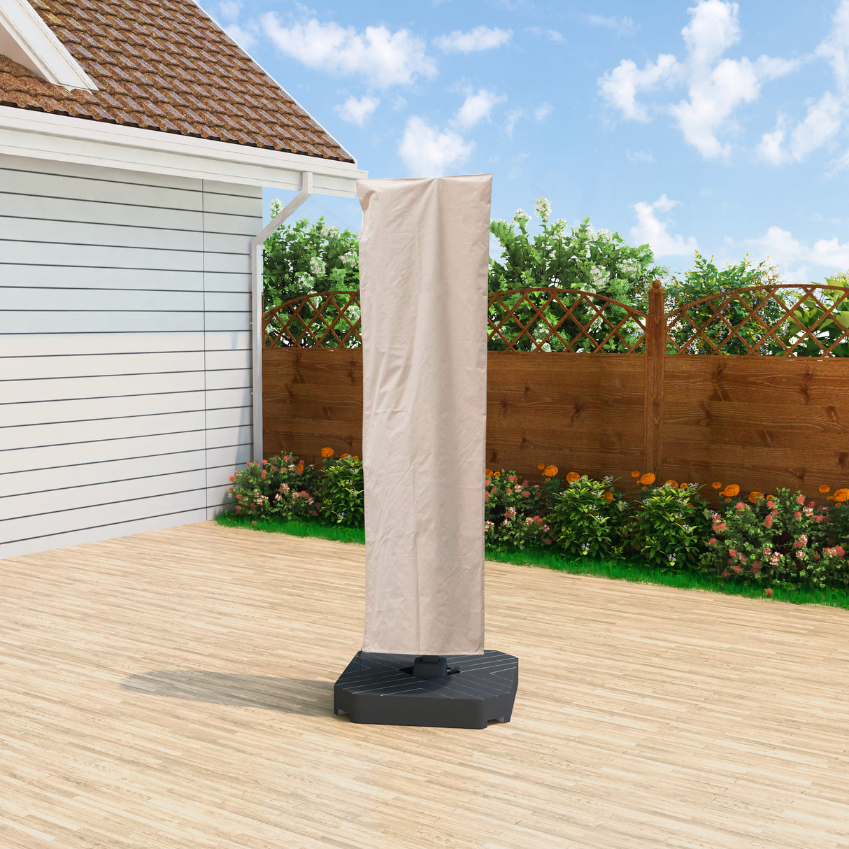 Patioslife™ | Waterproof Outdoor Umbrella Cover – Anti-UV, Easy to Store, Fits Curved Cantilever and Straight Pole Parasols