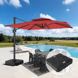 Patioslife Aegis Pro Cantilever Umbrella with Cross Base — Heavy-Duty Frame & Powder-Coated Aluminium Pole for Garden & Patio