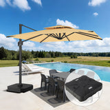Patioslife Aegis Pro Cantilever Umbrella with Cross Base — Heavy-Duty Frame & Powder-Coated Aluminium Pole for Garden & Patio
