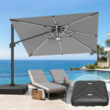 Patioslife Aegis Signature Rotating Cantilever Patio Umbrella with Adjustable Tilt | Large Outdoor Shade Umbrella for Garden, Deck & Poolside,  Includes Free Premium Cover