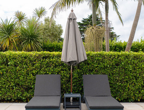 Patioslife Market Breeze™ | 2.7m Round Market Umbrella – UV-Resistant Shade for Patios, Balconies & Poolsides
