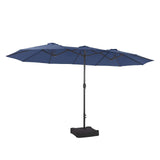 Patioslife Horizon Haven™ 4.6x2.7m Double-Sided Patio Umbrella with LED Lights base and cover