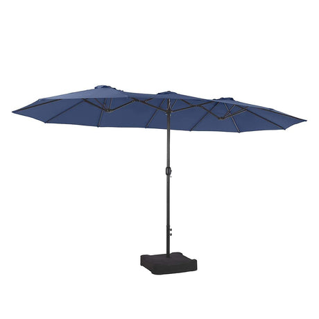 Patioslife Horizon Haven™ 4.6x2.7m Double-Sided Patio Umbrella with LED Lights base and cover