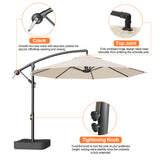 Patioslife Heavy Duty 3.0M Cantilever Umbrella with Base – Premium Outdoor Shade for Patio, Alfresco & Backyard Living