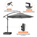 Patioslife Heavy Duty 3.0M Cantilever Umbrella with Base – Premium Outdoor Shade for Patio, Alfresco & Backyard Living
