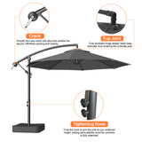 Patioslife Heavy Duty 3.0M Cantilever Umbrella with Base – Premium Outdoor Shade for Patio, Alfresco & Backyard Living