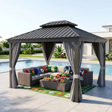 Patioslife Aluminium Carport with Steel Roof – Weatherproof Canopy for Cars, Motorbikes & Campervans