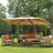 3x4m Cantilever Outdoor Patio Umbrella with Led Lights and Cover  for Backyard Garden Pool Outside Deck