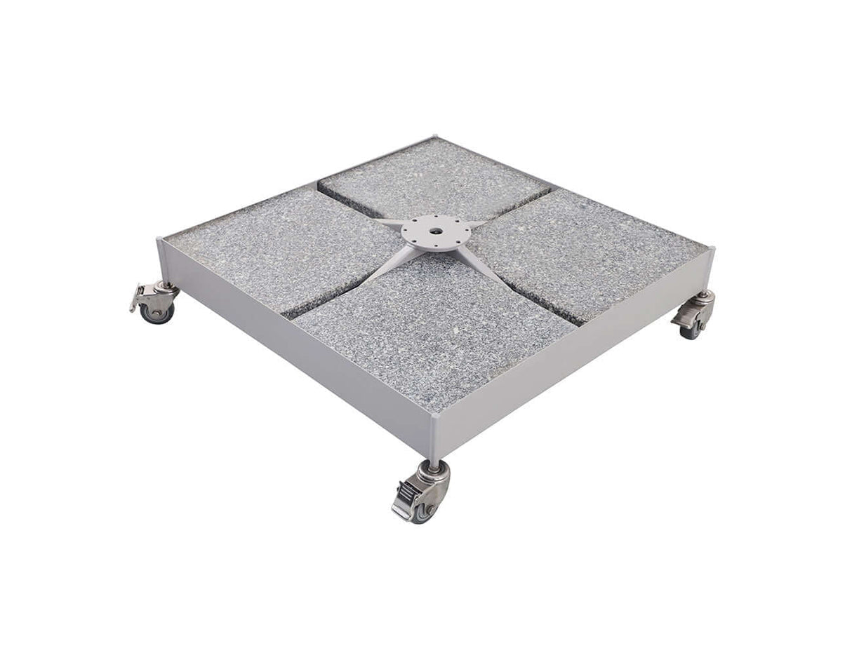 Patioslife Alabaster™ | 4m Round Cantilever Umbrella Compatible Granite Base - 209kg